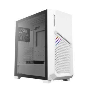 ANTEC DARK PHANTOM DP502 FLUX WHITE (ATX) MID TOWER CABINET WITH TEMPERED GLASS SIDE PANEL